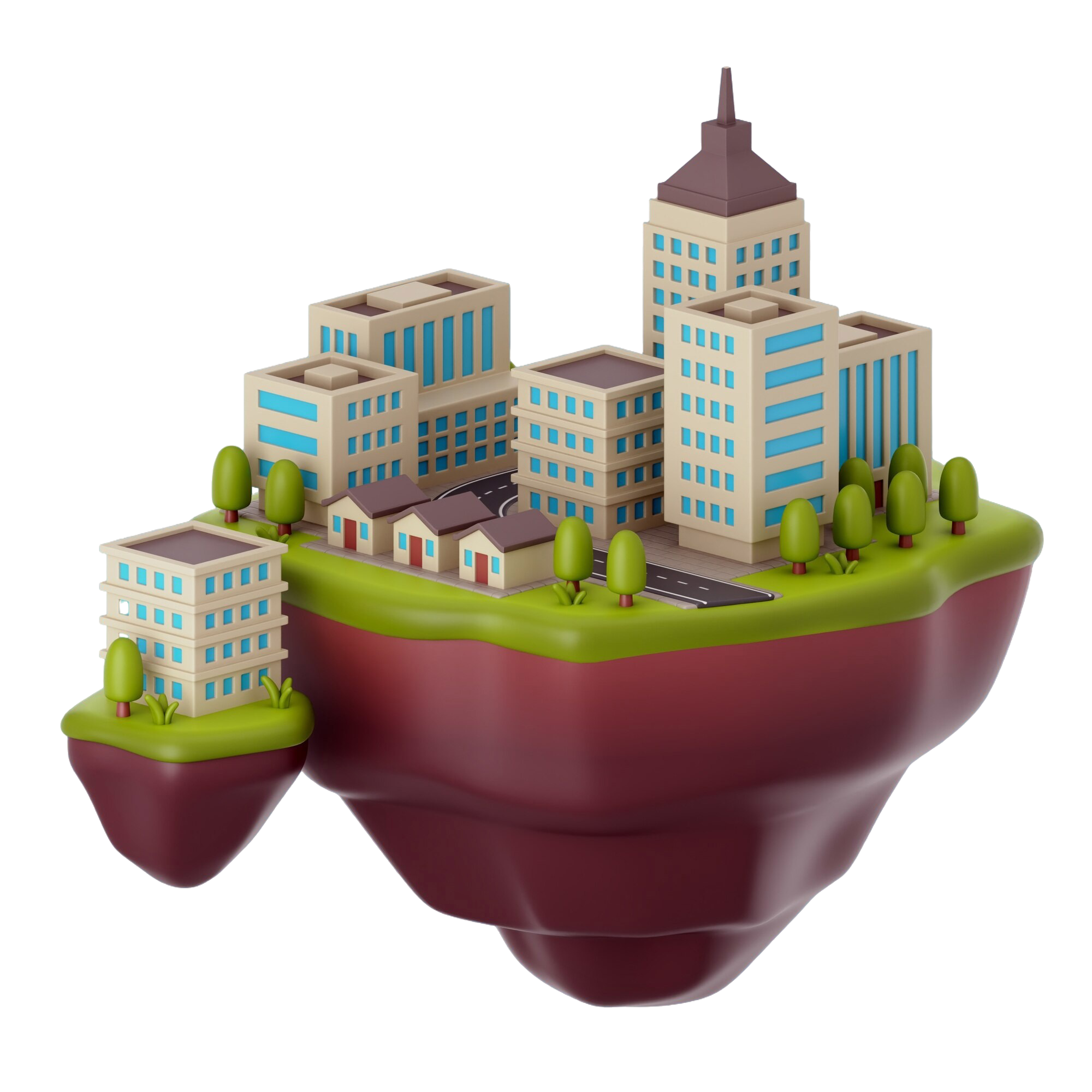 Ile flottante représentant l'investissement